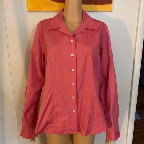 Geoffrey Beene Sport Pink Button Down Blouse - Picture 2 of 7